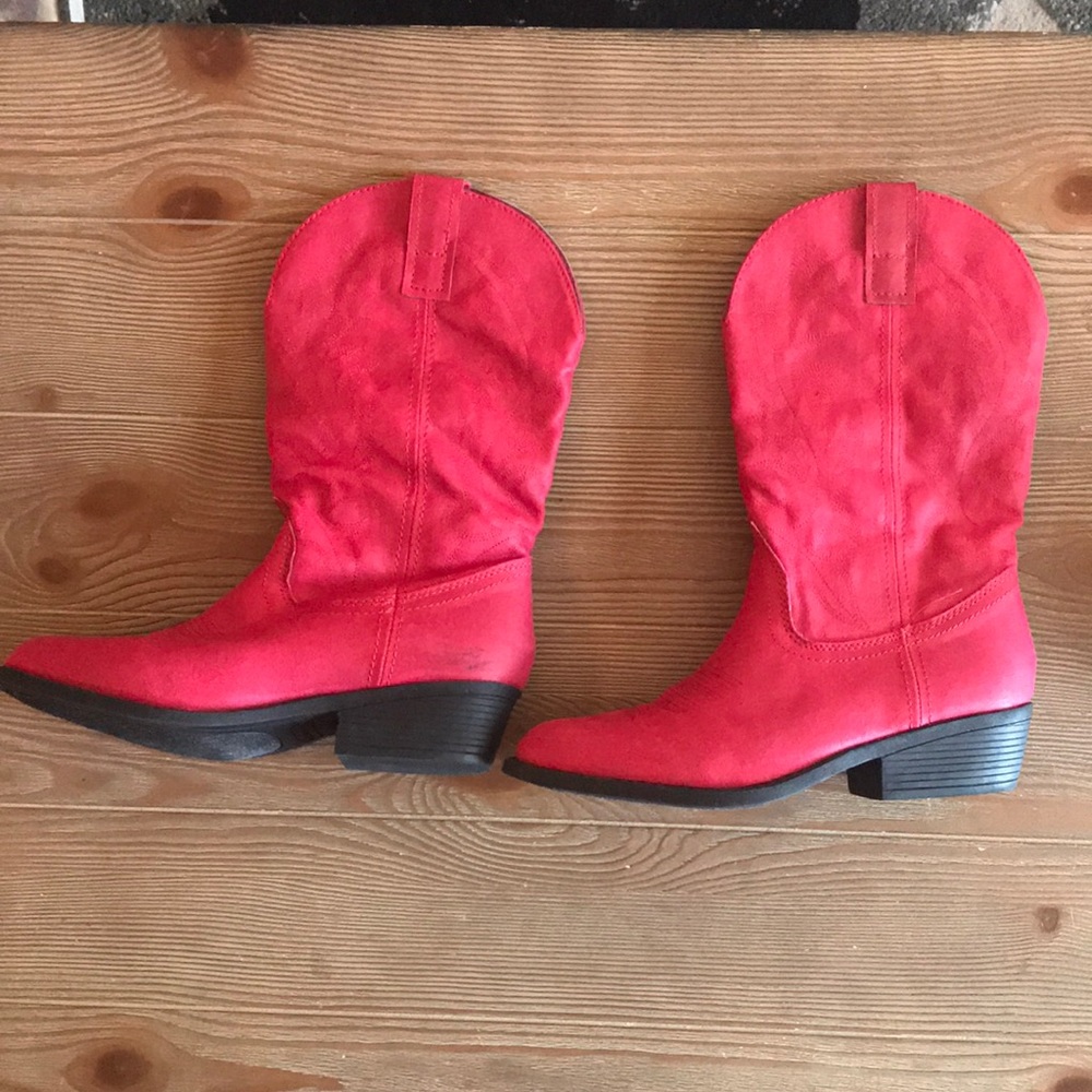Red cowboy boots
